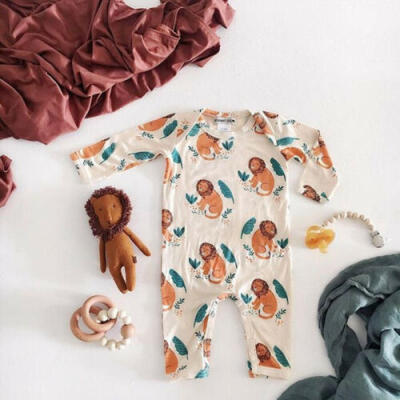 

USA Newborn Baby Boy Girl Lion Romper Bodysuit Jumpsuit Playsuit Outfits Clothes