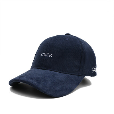 

Hat Womens letter embroidery new baseball cap Korean fashion corduroy autumn winter cap mens outdoor sun hat