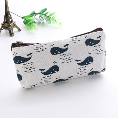 

1Pc Animal Forest Printed Canvas Pencil Cases Kids Cute Pencil Bag Stationery School Supplies