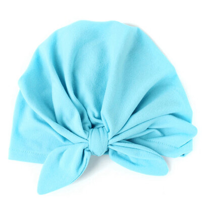 

Fashion Newborn Infant Toddler Kid Baby Boy Girl Turban Bowknot Soft Bunny Beanie Hat Cap Gray Red