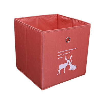 

Printed Oxford Cloth Folding Storage Box Washable Home Clothing Toy Box