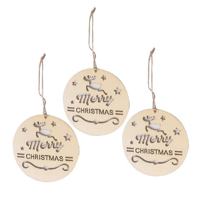 

Wooden Crafts Christmas Tree Hanging Pendants Ornaments Party Decor Wedding Supplies