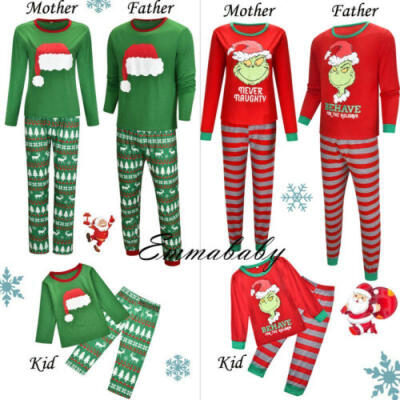 

Family Matching Adult Women Kids Christmas Pyjamas Nightwear Pajamas PJs Sets