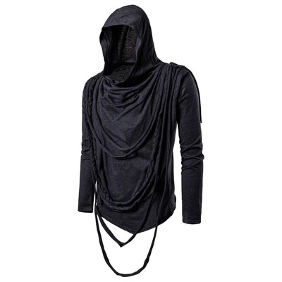 

Toponeto Men Autum Winter Long Sleeve Hooded Sweatshirt Solid Outwear Tops Blouse