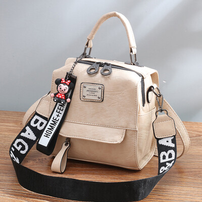 

Baggage womens fashion use four-purpose texture shoulder backpack soft large-capacity handbag Korean version oblique Bag