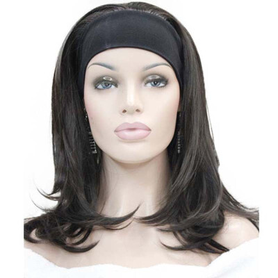 

StrongBeauty Medium Blonde Highlights Natural Slight Waves Heat Ok Synthetic HEADBAND Wig COLOUR CHOICES