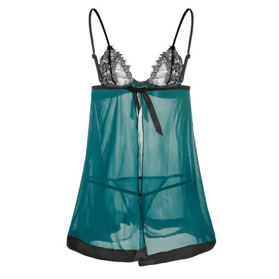 

Toponeto Fashion New Plus Size Women Lace Lingerie Nightdress Bowknot Backless Sleepwear