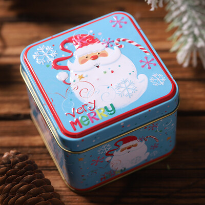 

Siaonvr Square Bump Candy Box Storage Iron Box Christmas Candy Cans ChildrenS Gift