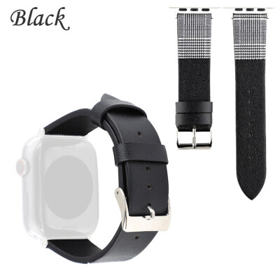 

〖Follure〗Houndstooth Leather Replacement Watch Band Strap For Apple Watch 4321 3840mm