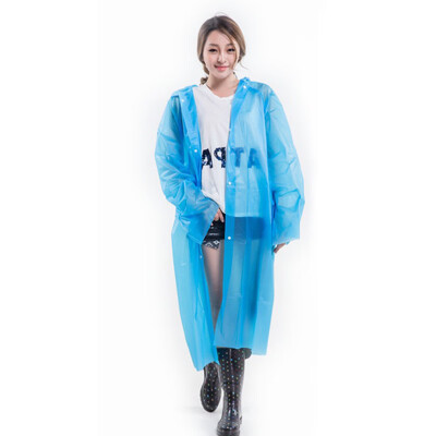 

Adult Raincoat Unisex Transparent Waterproof Rain Poncho Outdoor Riding Wear