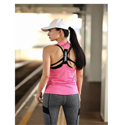 

Fu Likai professional sports vest summer yoga running fitness vest loose thin&quick-drying breathable blouse Hemp