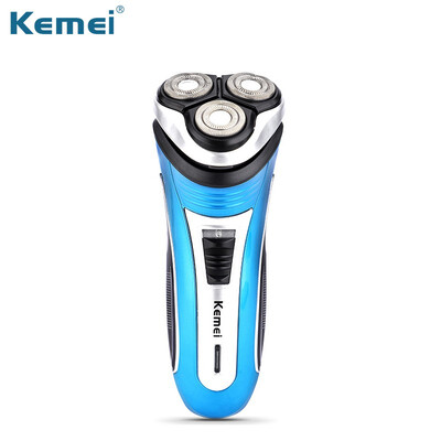 

Kemei 3 blades electric Portable shaver razor men professional Rechargeable beard shaving machine electric beard trimmer with 4 pl