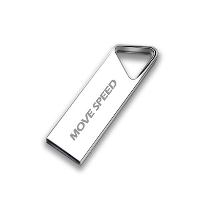 

Speed ​​MOVE SPEED 32GB U disk USB20 Iron triangle series silver waterproof portable lightweight metal mini car computer dual-use USB flash drive