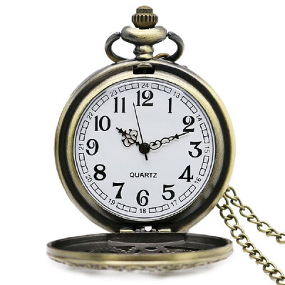 

Retro Delicate Hollow Gear Antique Bronze Pocket Watch Decorative Hanging Watches