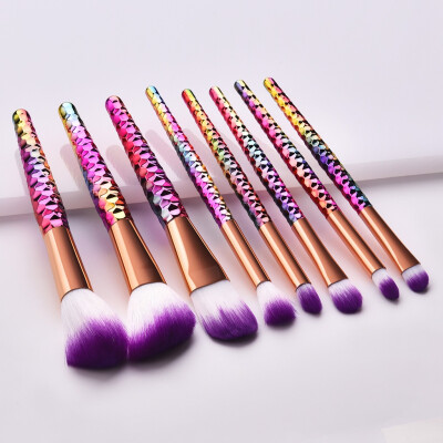 

Gobestart 8 Pcs Makeup Brushes With A Honeycomb Eye Shadow Makeup Brush Set