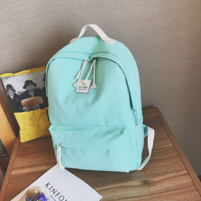 

Fashion Simple Solid Color Canvas Bag Backpacks For Women Travel Bag Casual Girls Teeage Schoolbag Preppy Mochila 2019 New