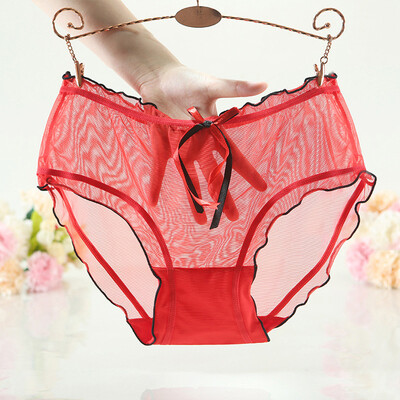 

Fashion Women Mesh Sheer Briefs Thin Underwear Knickers Sexy Panties Underwear