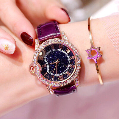 

Watch ladies&students Korean version of rhinestone fashion waterproof casual atmosphere Shi Ying ladies watch shaking sound ne