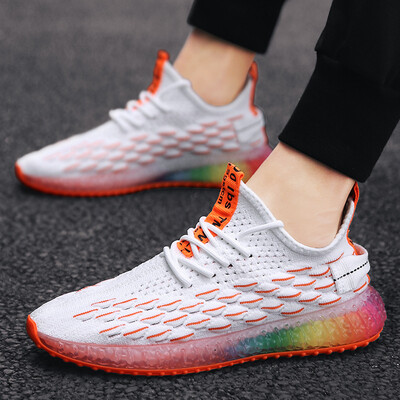 

Trend shoes mens flying woven shoes wild mesh shoes youth casual sets of feet fashion shoes