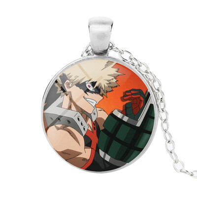 

26 Styles For You Choose Anime Boku No My Hero Academia Katsuki Deku All Might Cabochon Necklace Unisex Jewelry