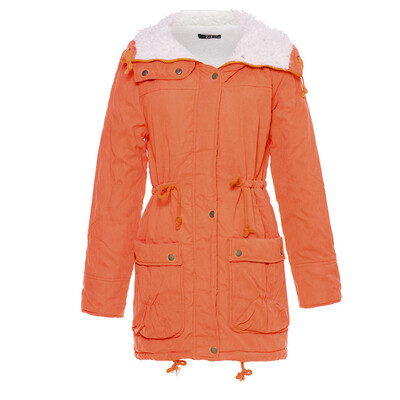 

Toponeto Womens Warm Long Coat Collar Hooded Jacket Slim Winter Parka Outwear Coats BKL