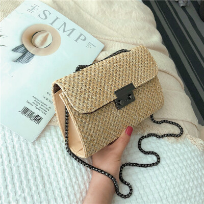 

Popular weaving wind small bag female 2019 new wave Korean version of the wild Messenger bag fashion chain shoulder small square bag