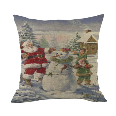 

Tailored Merry Christmas Cushion Cover Square Pillow Case Home Decor
