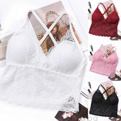 

Womens Crop Top Bra Floral Vest Bralet Lace Tank Tops Bralette Bustier