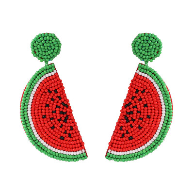 

2019 Ethnic Summer Korean Fruit Statement Dangle Earrings Girl Cute Avocado Starwberry Watermelon Drop Earrings For Women