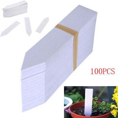 

JPGIF 100 Pcs Plastic Plant Seed Labels Pot Marker Nursery Garden Stake Tags 10cm x2cm