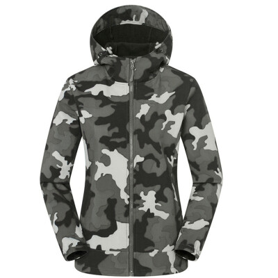 

Toponeto Womans Outdoor Camouflage Soft Shell Assault Clothing Waterproof Sports Coat