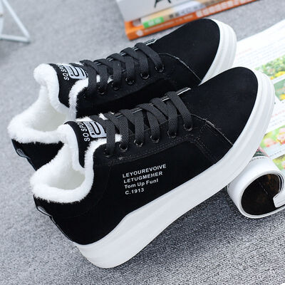 

Cotton shoes women plus velvet sports winter 2018 new thick warm Korean students casual Joker autumn&winter shoes