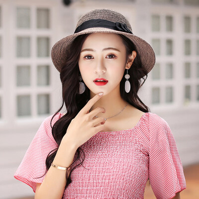 

Hat Female Summer Korean Version Baitie Fishermans Hat Sunhat Sunhat Sunscreen Shade Face UV Protection Travel