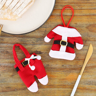 

Tailored 1Pairs Christmas Decor Kitchen Tableware Holder Pocket Cutlery Bags