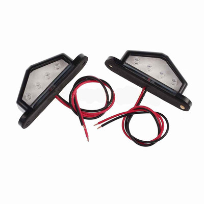 

2PCS High Brightness 4LED Rear License Number Plate Light Lamp Truck Caravan Trailer 1224V