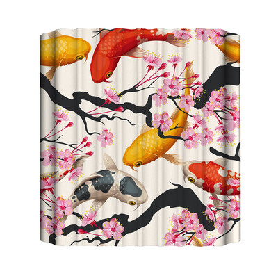 

Toponeto New Waterproof Shower Curtain with 12 Hooks 3D Printed Bathroom Polyester