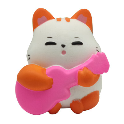 

Gotoamei Squeeze Guitar Cat Slow Rising Decompression Toys Easter Gift Phone Strap