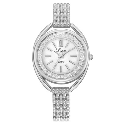 

Unique Women Watches Rose Gold Scale Dial Quartz Wristwatch Luxury With Rhinestone Ladies Alloy Strap Clock Relogio Feminin
