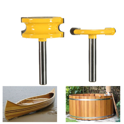 

Siaonvr 2Pcs 14in Shank 14in Dia Canoe Flute Bead Router Bit Cutter Woodworking Tools