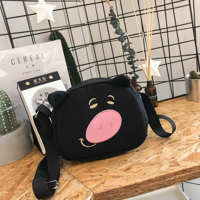 

Cute bag female Messenger bag cute small bag shoulder bag student slung Japanese cartoon funny pig bag small bag canvas