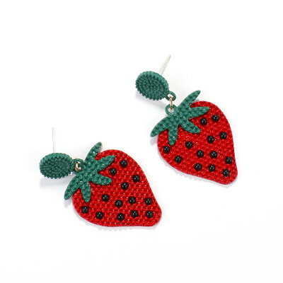 

Flashbuy Fashion Fruit Metal Earrings for Women Watermelon Strawberry Lemon Trendy Earrings Wedding Jewelry Alloy Accessories