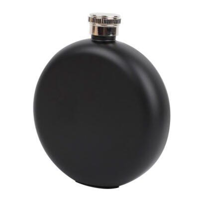 

5oz Flagon Hip Flask Alcohol Whiskey Wine Pot Scotch Flask Stainless Steel Folding Cup Leak Proof Barware Round Shape