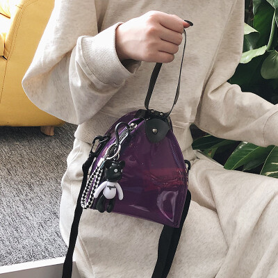 

Advanced sense bag foreign gas portable jelly bag handbags new 2019 fashion Messenger bag wild ins triangle bag