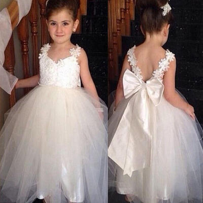 

Flower Girl Princess Dress Kid Party Pageant Wedding Bridesmaid Tutu Dress