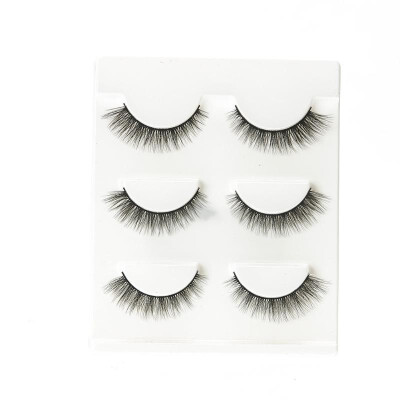

3pcslot 100 Handmade Real Mink Fur False Eyelash 3D Strip Thick Makeup