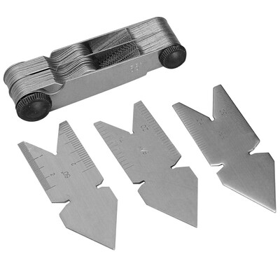 

4pcs Set Stainless Steel Thread Pitch Centre Gauge 55 Degree Inch System&60 Degree Metric System