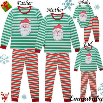 

XMAS PJs Family Matching Adult Women Kids Christmas Nightwear Pyjamas Pajamas