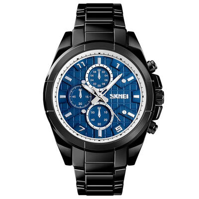 

SKMEI Multifunction Men Quartz Wristwatches Bluetooth Pedometer SOS Remind Watch With Stainless Steel Strap 1461