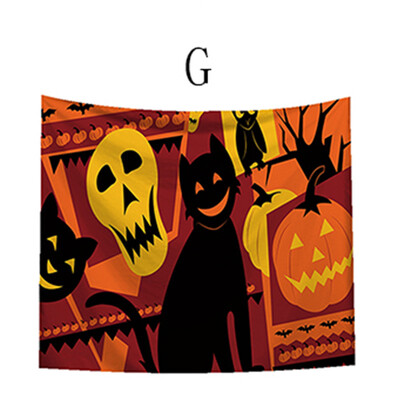

Toponeto Castle Skull Ghosts Pumpkin Head Halloween Theme Tapestry