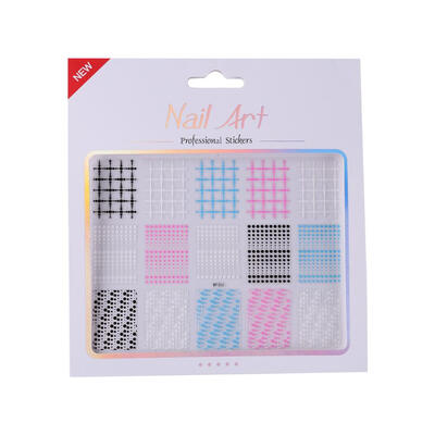 

Geometry Self-Adhesive Nail Art Stickers DIY Manicure Decor Stencils Decals